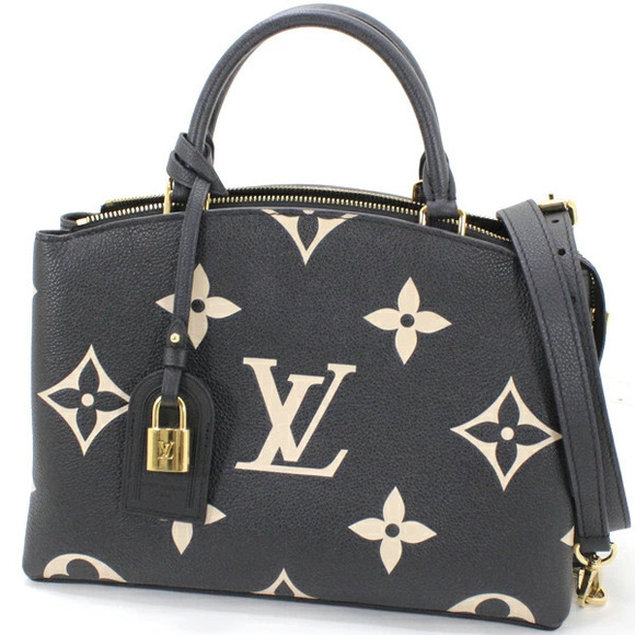 Louis Vuitton Handbags - Louis Vuitton Palais Monogram Empreinte Black Beige Leather Tote Bag Shoulder